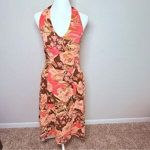 Coral Clues Halter Dress